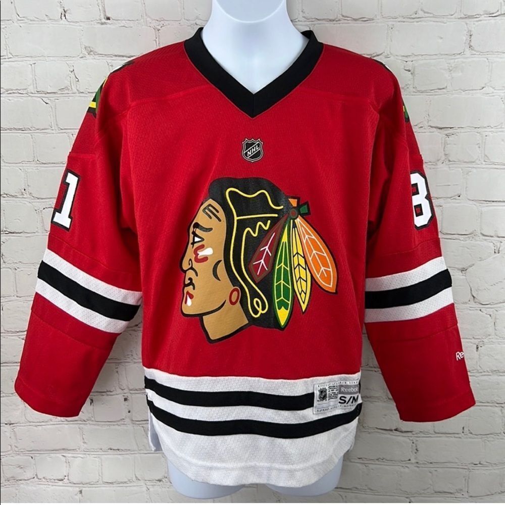 NHL Youth Chicago Blackhawks #81 Marian Hossa Team Premier Jersey size S/M